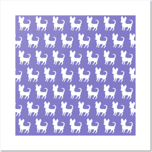 Chihuahua silhouette print (large) lilac Posters and Art